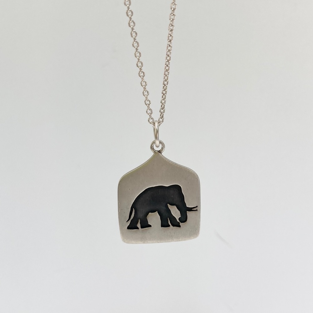 Sterling silver elephant necklace